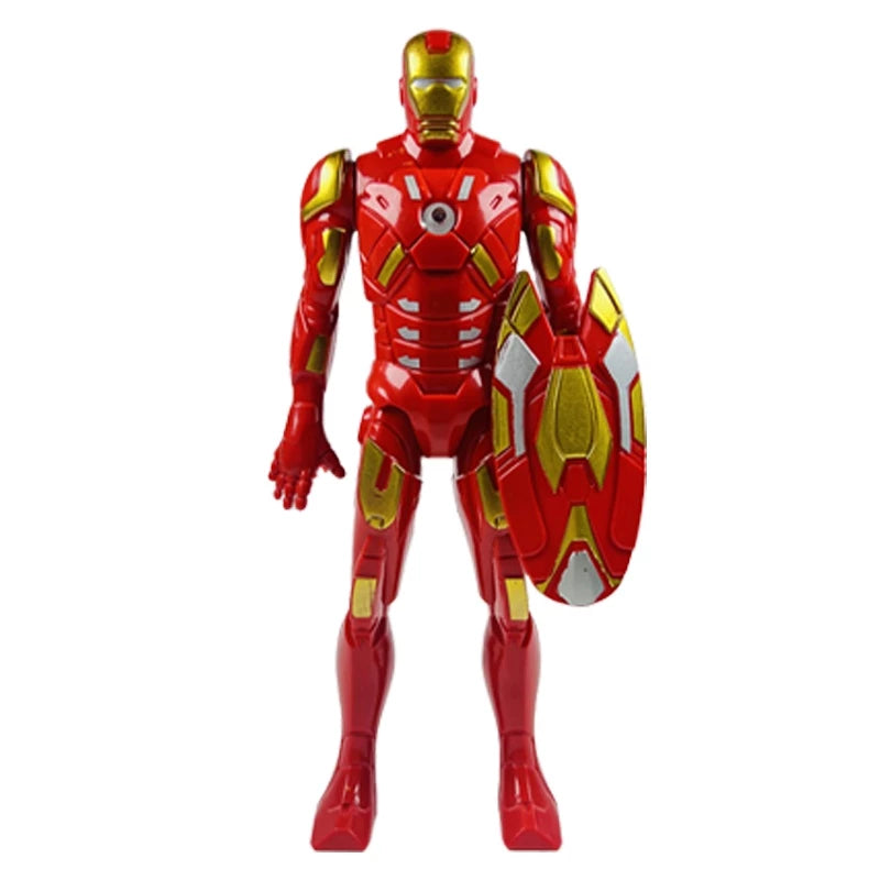 Figura De Ação Marvel Heroes Light 17CM Vingadores-Homem Aranha , E Capitão América