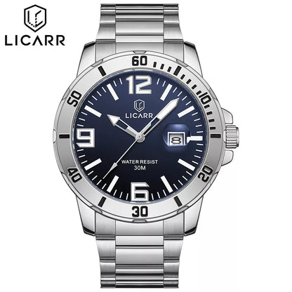 LICARR Relógios Masculinos Da Marca Relógio Casual De Quartzo À Prova D'água 9524