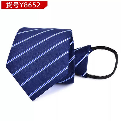 8CM Men's Zipper Tie Gravata Administrative Business Dress Groom Wedding Tie Gravatas Vestido de noite Festa Reunião Tie