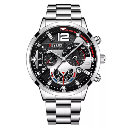 DEYROS 1531 Relógio Masculino Quartz À Prova D 'Água