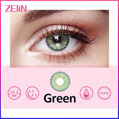 ZELIN Lente de Contato Colorida Aparência Natural Uso Anual Para Maquiagem Dos Olhos
