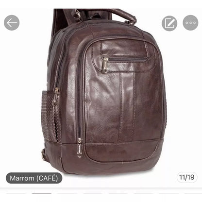 Mochila Bolsa Feminina GRANDE Escolar Trabalho Viagem Couro Sintéticos