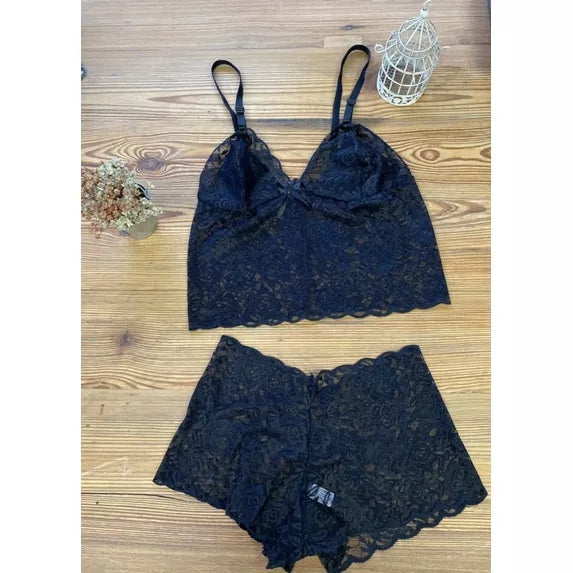 Espera Marido Conjunto Renda Vermelho Feminino Adulto Lingerie Forrado