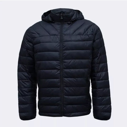 jaqueta Puffer Matelassê Masculina Capuz Removivel