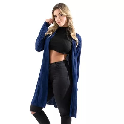 Cardigan Kimono Feminino Canelado