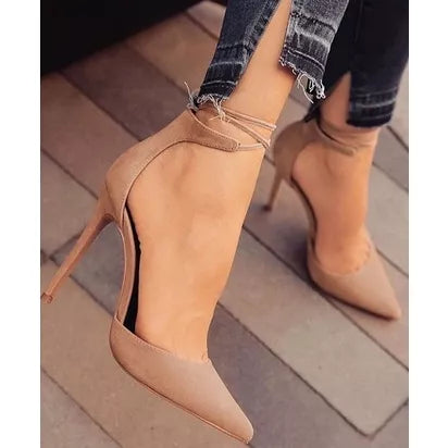 Sandália Social Preto Outras Cores Salto Fino 10,5 cm Alto Elegance Camurça
