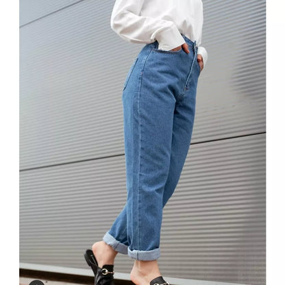 Calça mom jeans estilosa 100% algodão