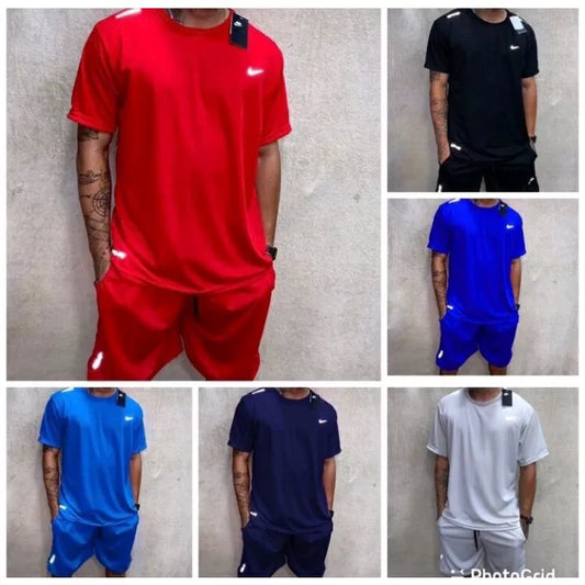 Conjunto Colorido Refletivo Camiseta e Bermuda - Chimpa - Verão