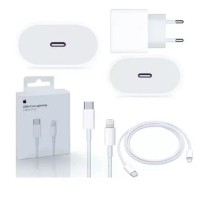 Kit Carregador De iPhone Fonte + Cabo Carregamento Rápido PD 20w