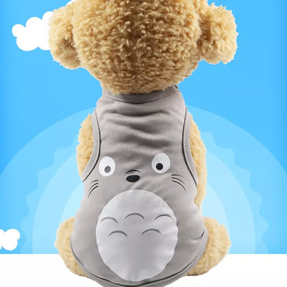Camiseta Cachorros Macios Roupas Para Cachorro De Estimação De Desenho Verão Coletes Casuais Pequenos Animais