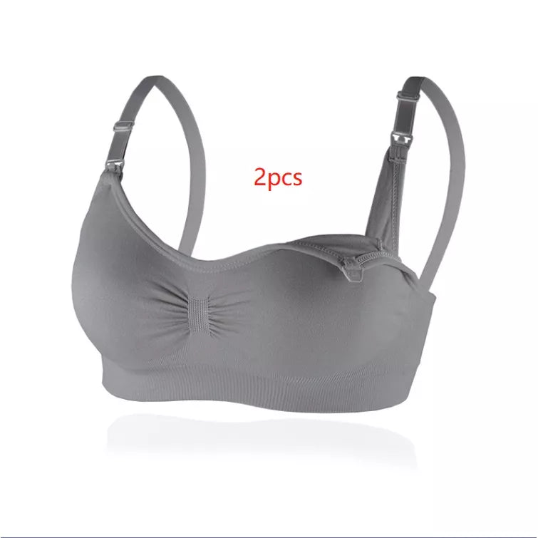 Sutiã De Amamentação Anti-Flacidez Para Mulheres Grávidas, Sem Aro De Aço Com Botão Frontal / Sutiã Para Amamentação / Anti-Parto Plus Size