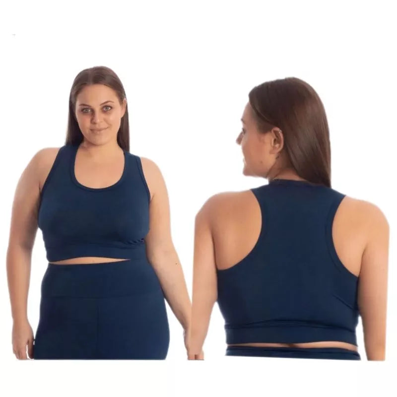 Top Cropped M ao G4 Nadador Plus Size Academia Grosso