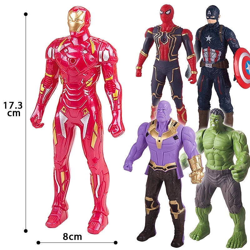 Vingadores Bonecas Luminosas Action figure Homem De Ferro/boneco homem aranha /Capitão América/Hulk/Thanos Marvel/Com Caixa