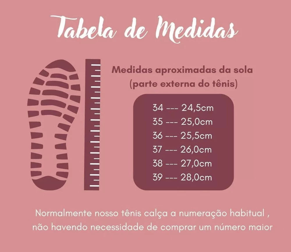 Tênis Feminino Casual Confortável