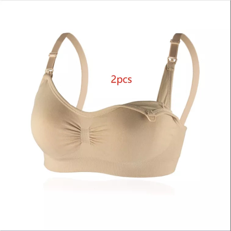Sutiã De Amamentação Anti-Flacidez Para Mulheres Grávidas, Sem Aro De Aço Com Botão Frontal / Sutiã Para Amamentação / Anti-Parto Plus Size