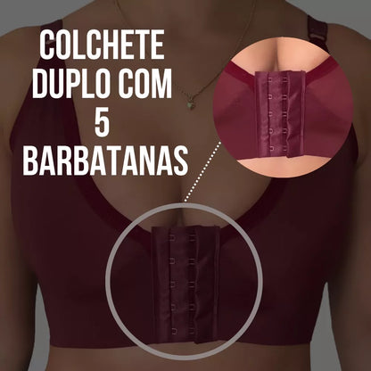 Cinta Mama Sutiã Pós Cirúrgico Mamoplastia Reforçado Sustentação Pós Operatório Silicone Com Fecho Frontal
