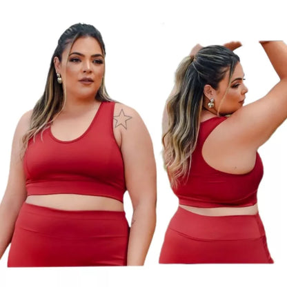 Top Cropped M ao G4 Nadador Plus Size Academia Grosso