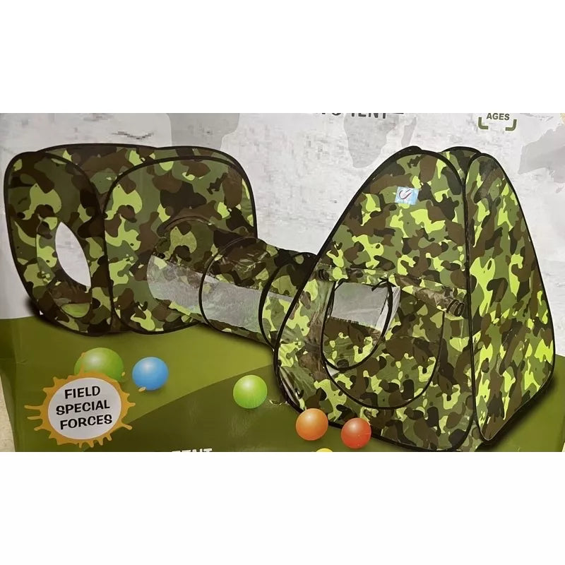 Tenda Toca Barraca Infantil Tunel 3x1com Piscina para Bolinhas Princesas Astronaltas com  Cesta Basquete Playground Brinquedo