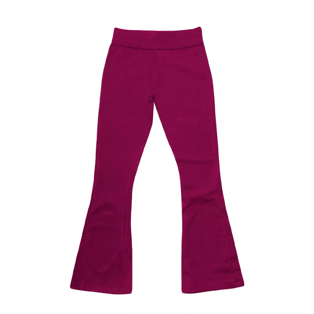 Calça Legging  flare Infantil 1 ao 14 em Cotton para Meninas - Leg flare Lisa