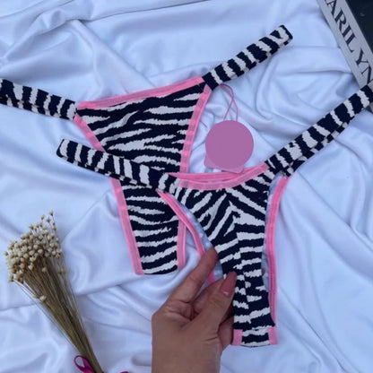 Calcinha Vaquinha Fio Duplo Conforto Estampada Sexy Sensual Biquíni Lingerie Feminina