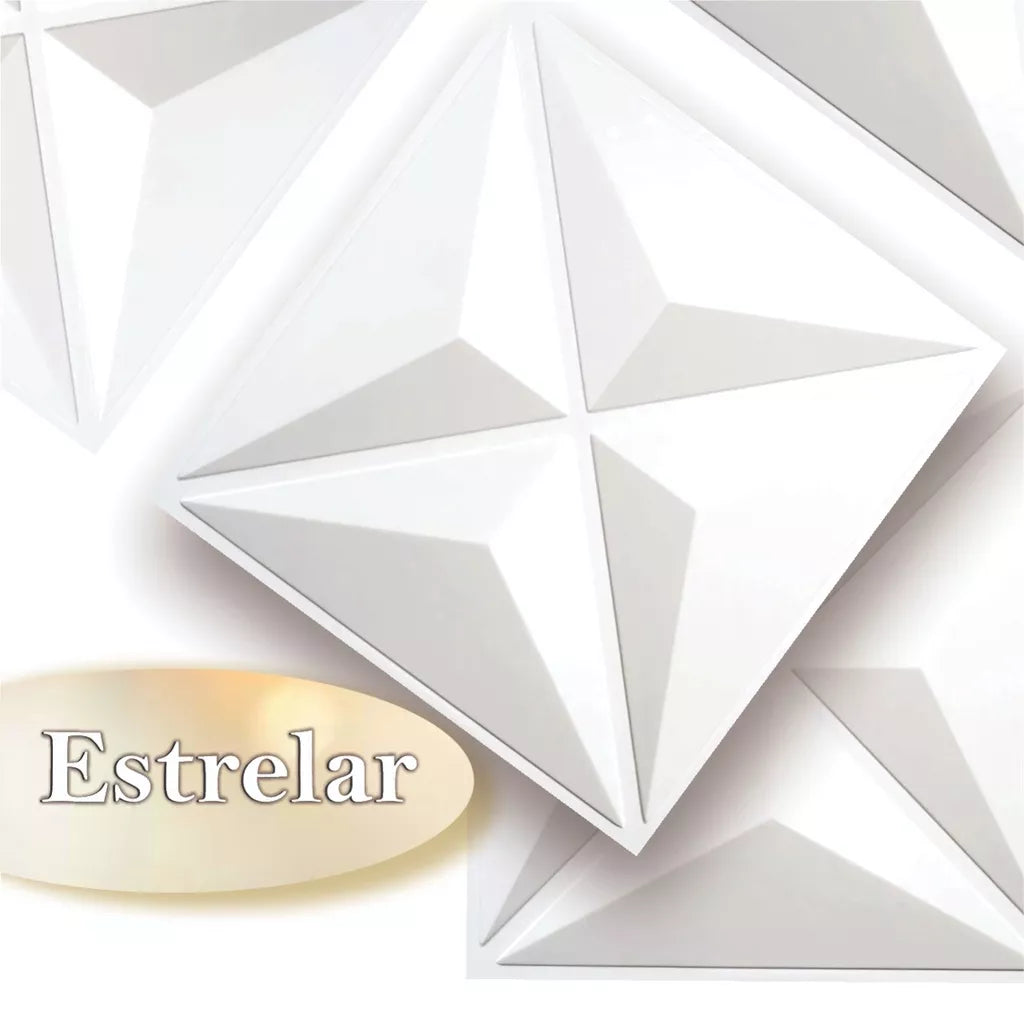PROMO 01 unidade PLACA 3D - 25 x 25 cm DECORATIVA PVC