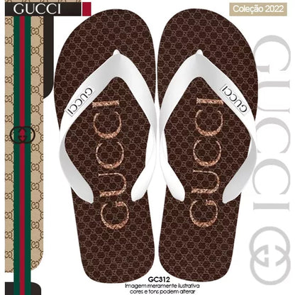 Chinelo De Dedo Lançamento Chinelo Estampado Luis Viton Gucci Versace