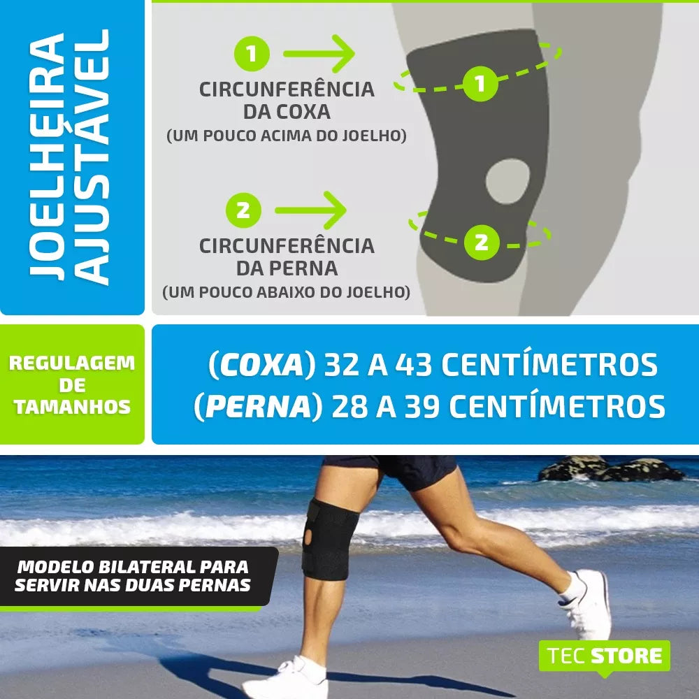 Joelheira Compressão Ortopedica Articulada Patelar Reforçada