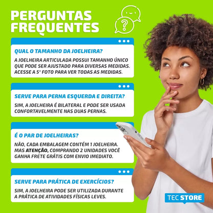 Joelheira Compressão Ortopedica Articulada Patelar Reforçada