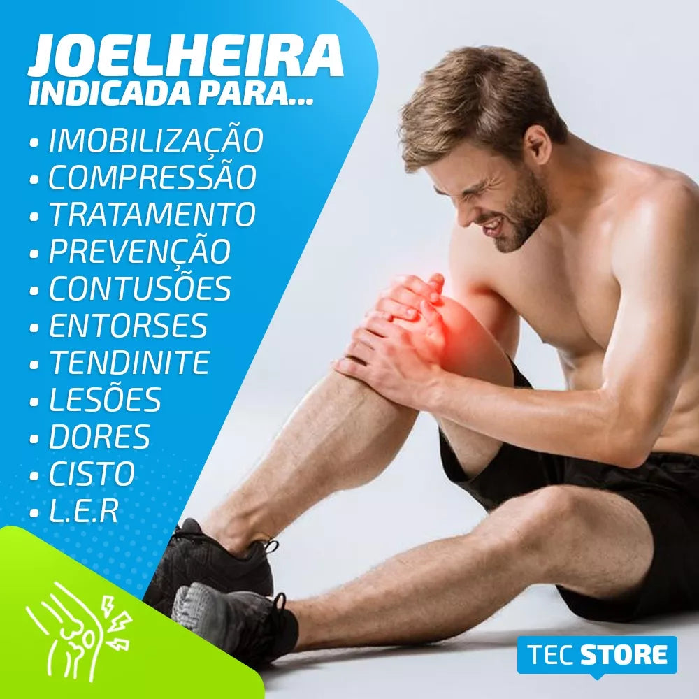 Joelheira Compressão Ortopedica Articulada Patelar Reforçada