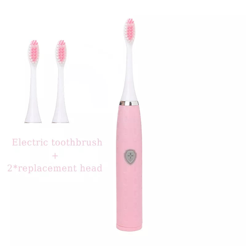 Escova De Dentes Oral Elétrica，Com 2 Cabeças De Escova Ultrassônica Automática Completa / Cuidado Oral