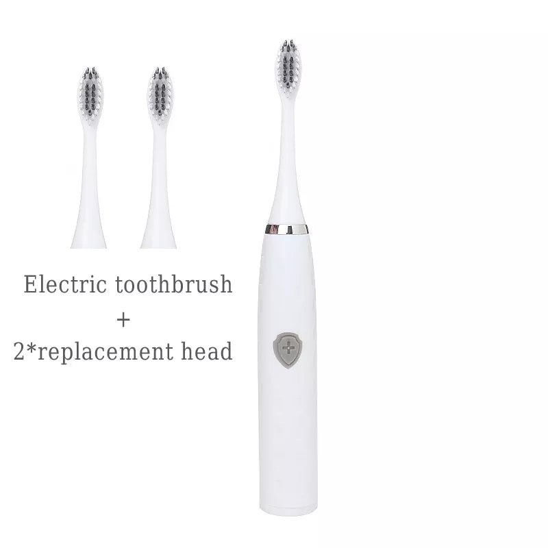 Escova De Dentes Oral Elétrica，Com 2 Cabeças De Escova Ultrassônica Automática Completa / Cuidado Oral