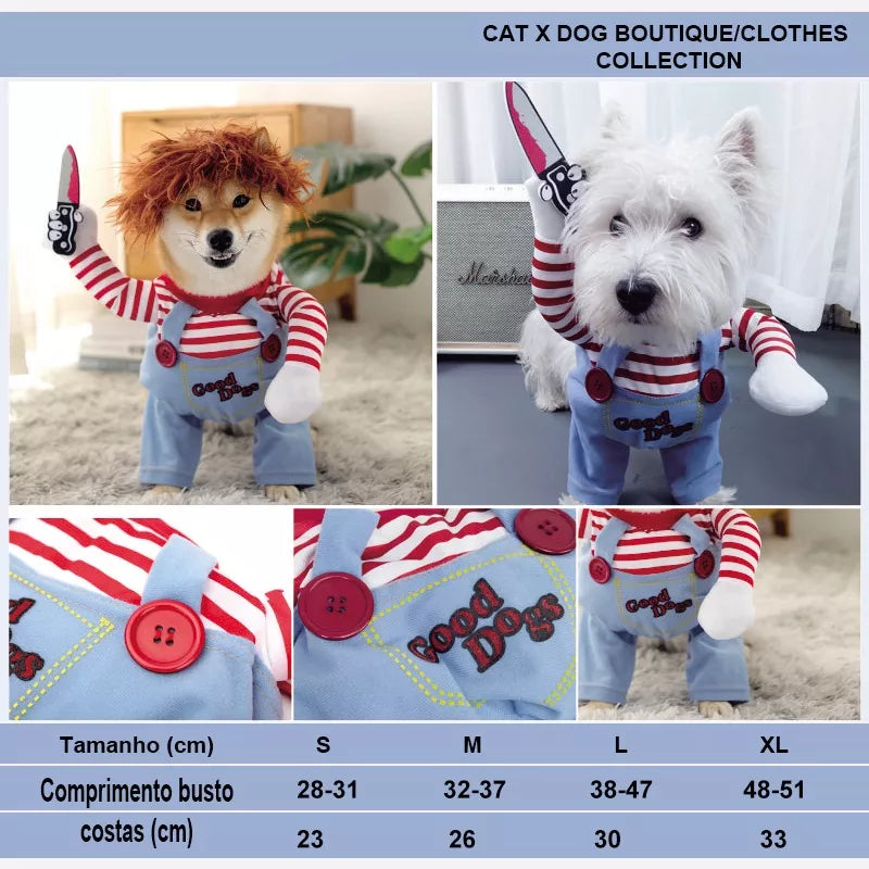 (Engraçado) Cowboy Pet Dos Desenhos Animados Equitação Dress Up Fornecimentos Trajes Cospaly hoodie Do Cão Dia Das Bruxas Roupa Transformação outfit (XS-XL)