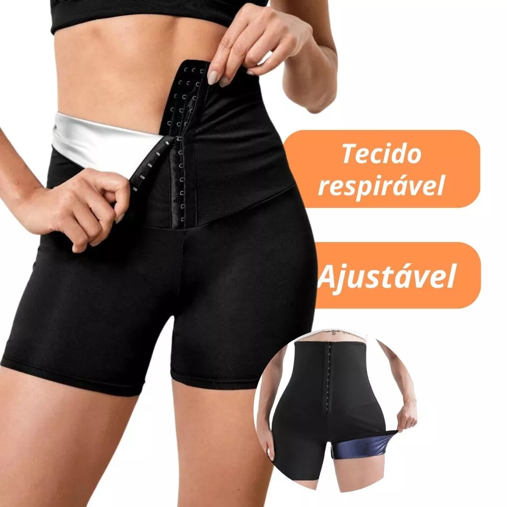 Short Sauna Emagrecimento Body Shaper Queima Gordura Modelagem
