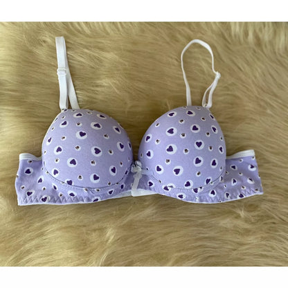 Sutiã  estampado Lingerie Básico Com Bojo Pala inteira Algodão Estampado