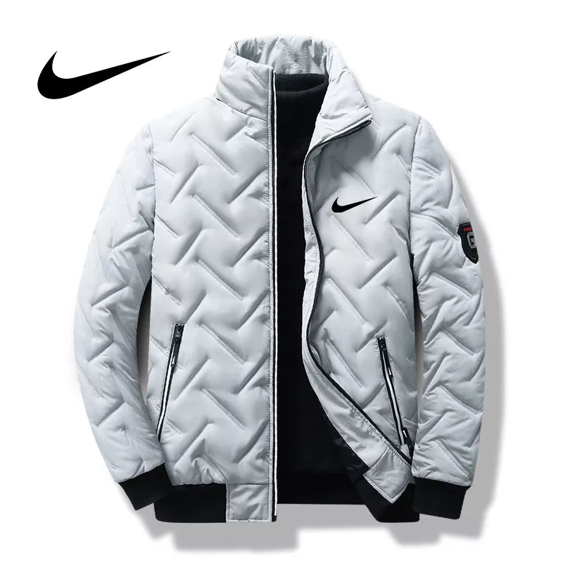 Jaqueta De Outono Para Homens De Inverno Novo Estilo Algodão Versão Coreana Da Moda Gola Curta Acolchoada Leve Baixo