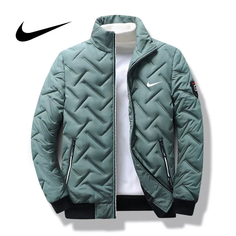 Jaqueta De Outono Para Homens De Inverno Novo Estilo Algodão Versão Coreana Da Moda Gola Curta Acolchoada Leve Baixo