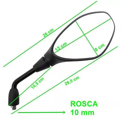 retrovisor modelo bmw f800 fixo rosca honda par