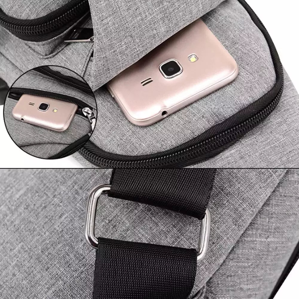 Bolsa de ombro UNISEXX anti-roubo de ombro carregador usb mensageiro
